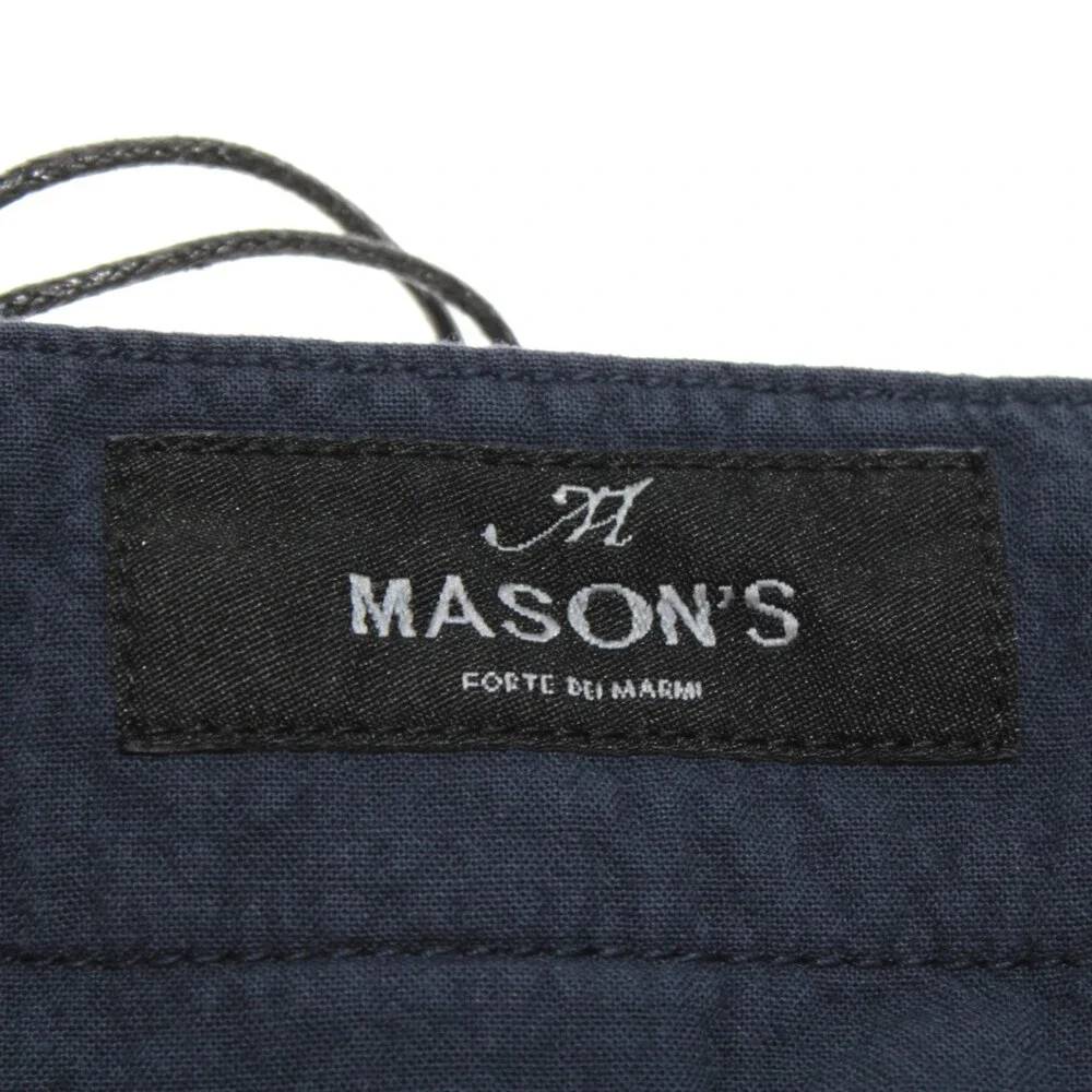 Mason's NWT Chinos / Casual Pants Size 48 (US 32) Torino in Blue Cotton Blend